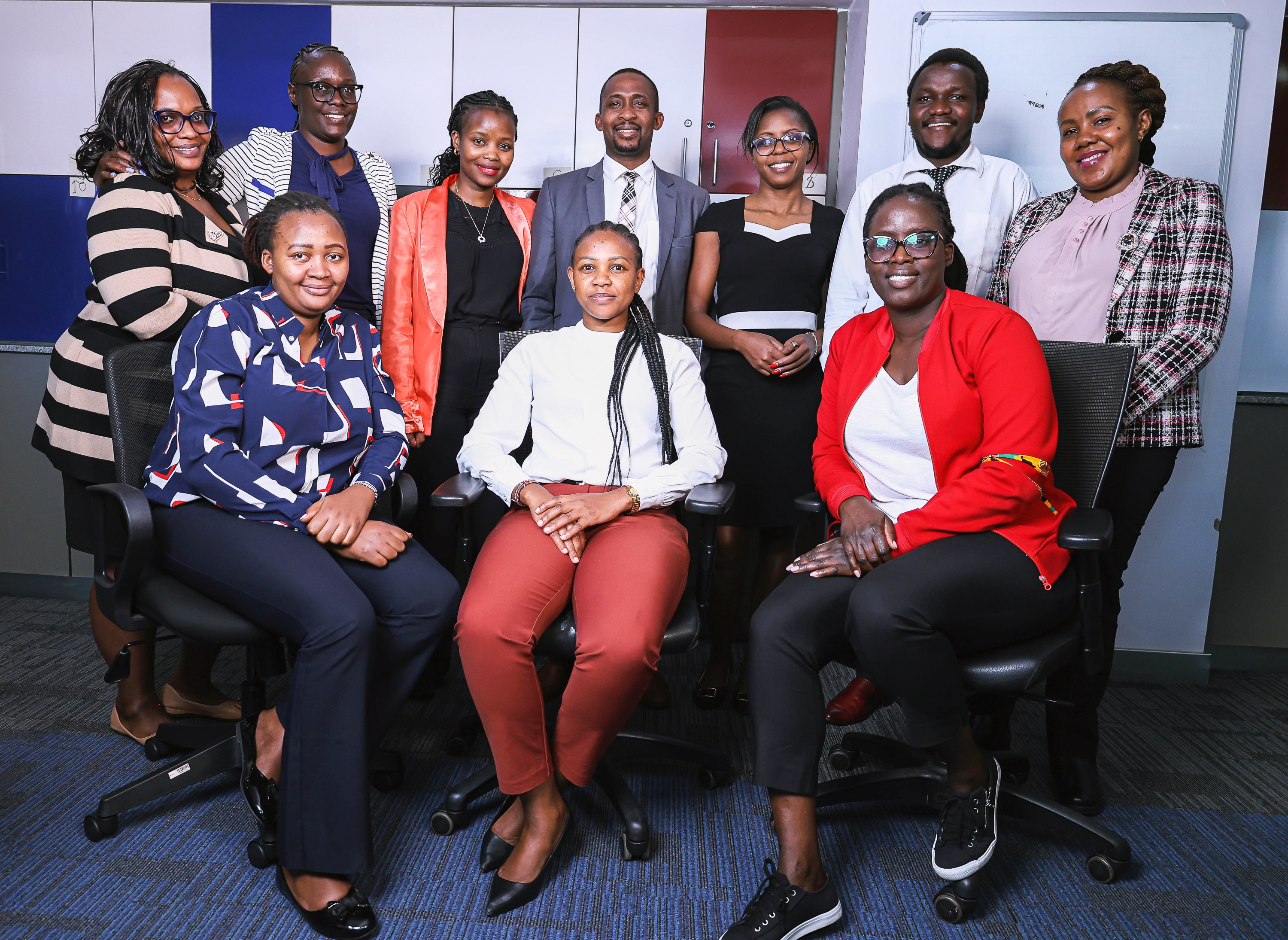 The Corporate & Institutional Banking Team at SBM Bank Kenya  in a group photo as they celebrate  the recognition by Global Brands Magazine for the 'Fastest Growing Corporate Bank in Kenya 2024.' award category